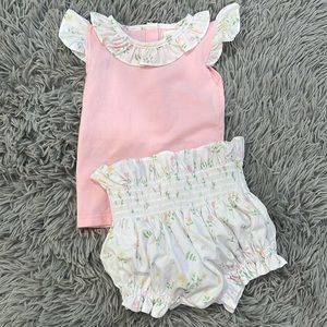 Cecil & Lou Smocked Diaper Set